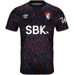 AFC Bournemouth 2025-26 pre-match shirt front in black speckle