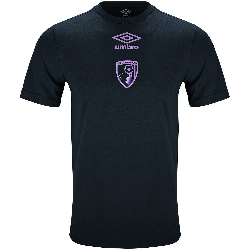 AFC Bournemouth 2025-26 travel shirt front in black