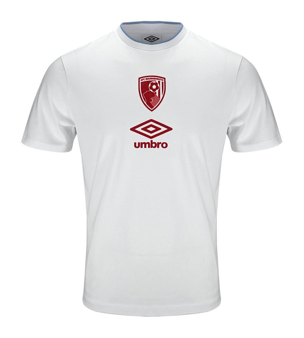 AFC Bournemouth 2025-26 white travel shirt front in white