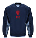 AFC Bournemouth 2025-26 travel sweatshirt front in navy, long sleeve