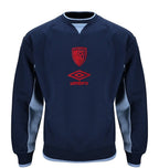 AFC Bournemouth 2025-26 travel sweatshirt front in navy, long sleeve