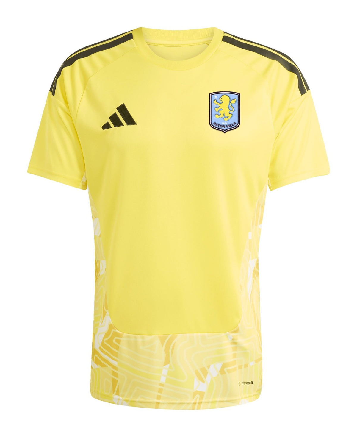 Aston Villa 2026-27 yellow goalkeeper shirt front