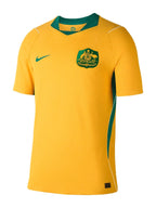 Australia 2026 home shirt front, Socceroos gold with green trim
