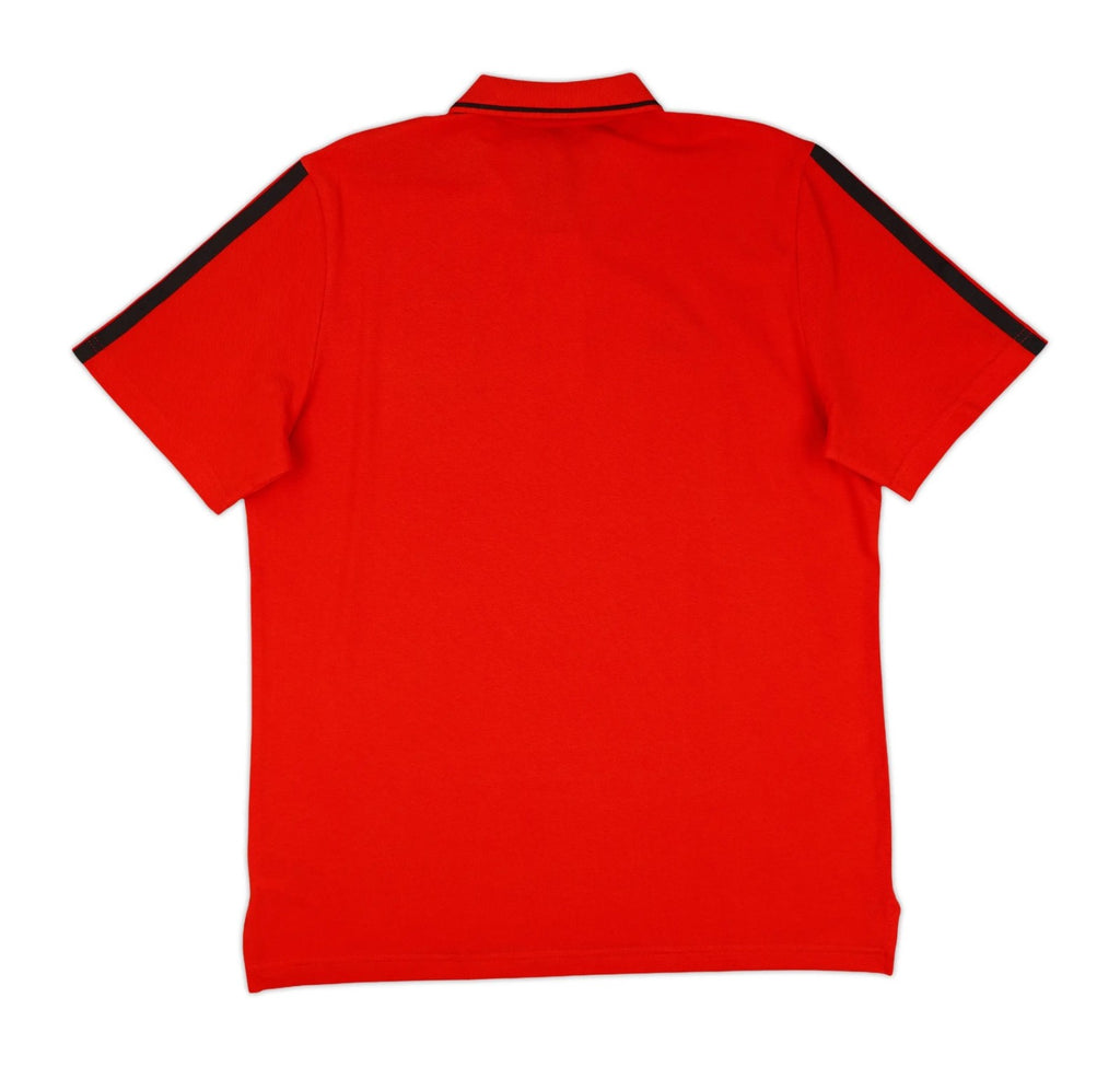 Belgium 2026 red travel polo shirt back view