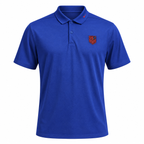 USA 2026 blue travel polo shirt front