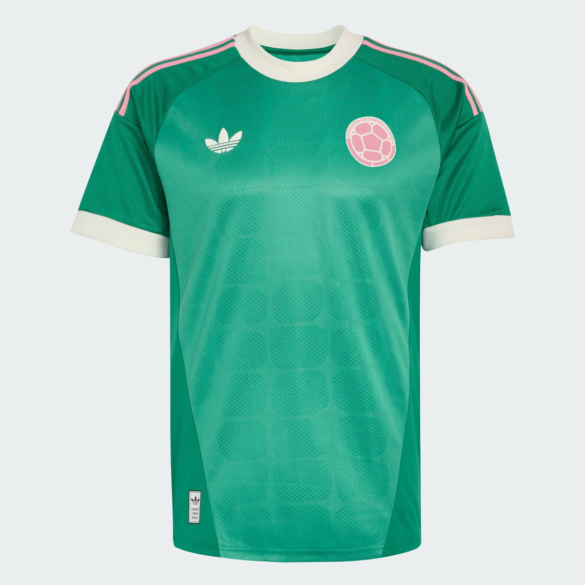 Colombia 2026 green goalkeeper shirt front with white trim