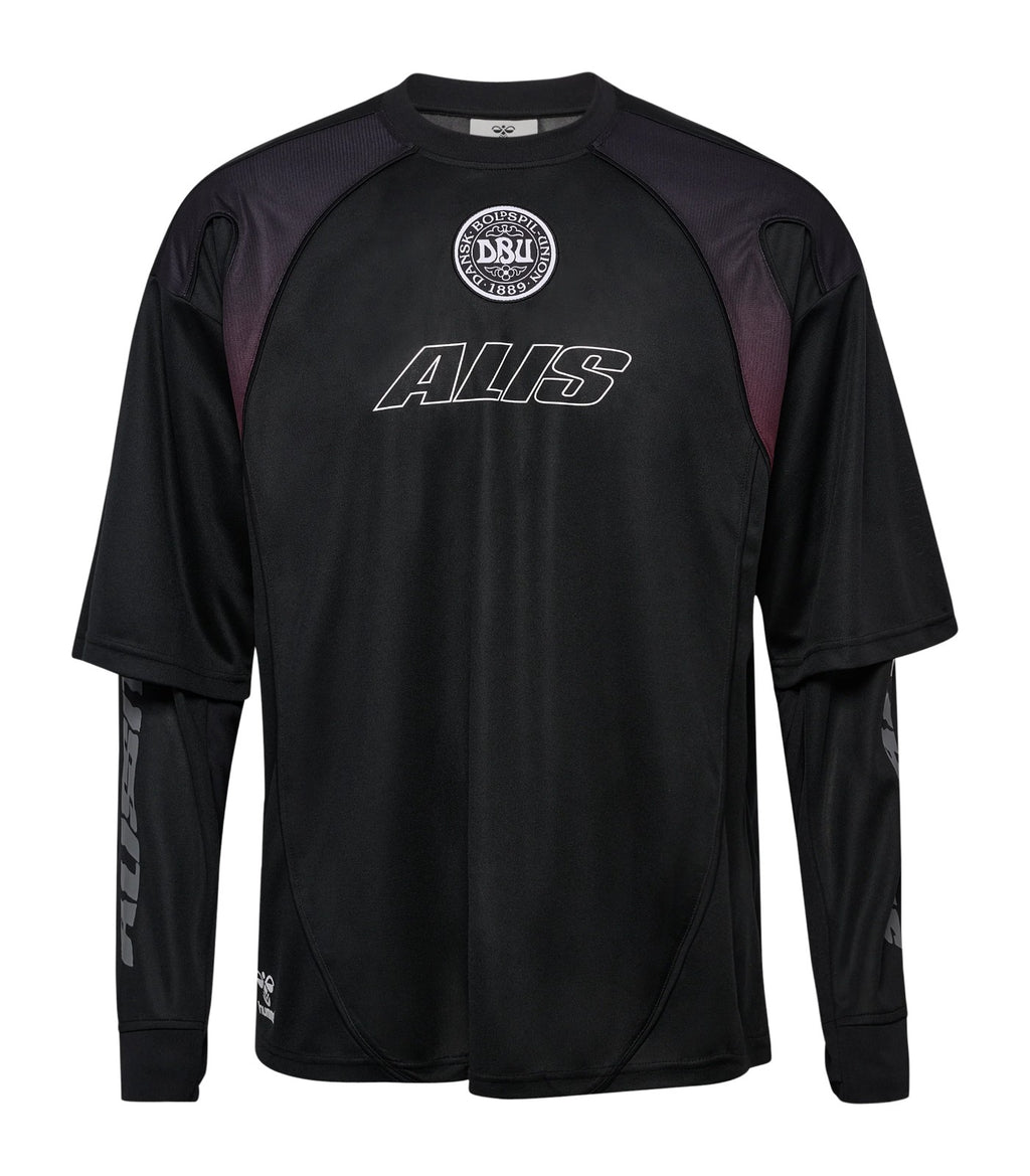 Denmark 2026-27 pre-match sweatshirt front in black