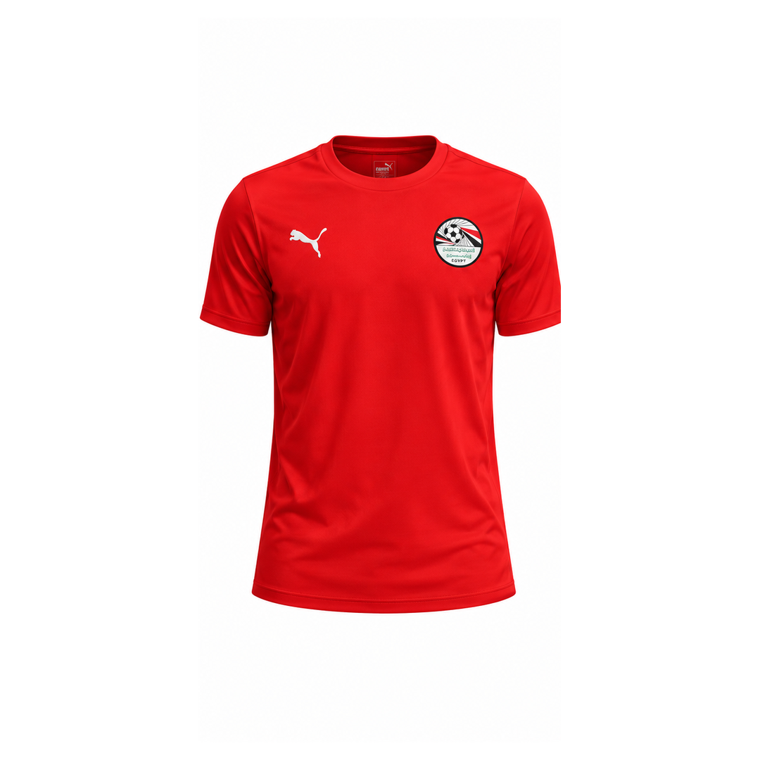 Egypt 2026 red travel shirt front with crest