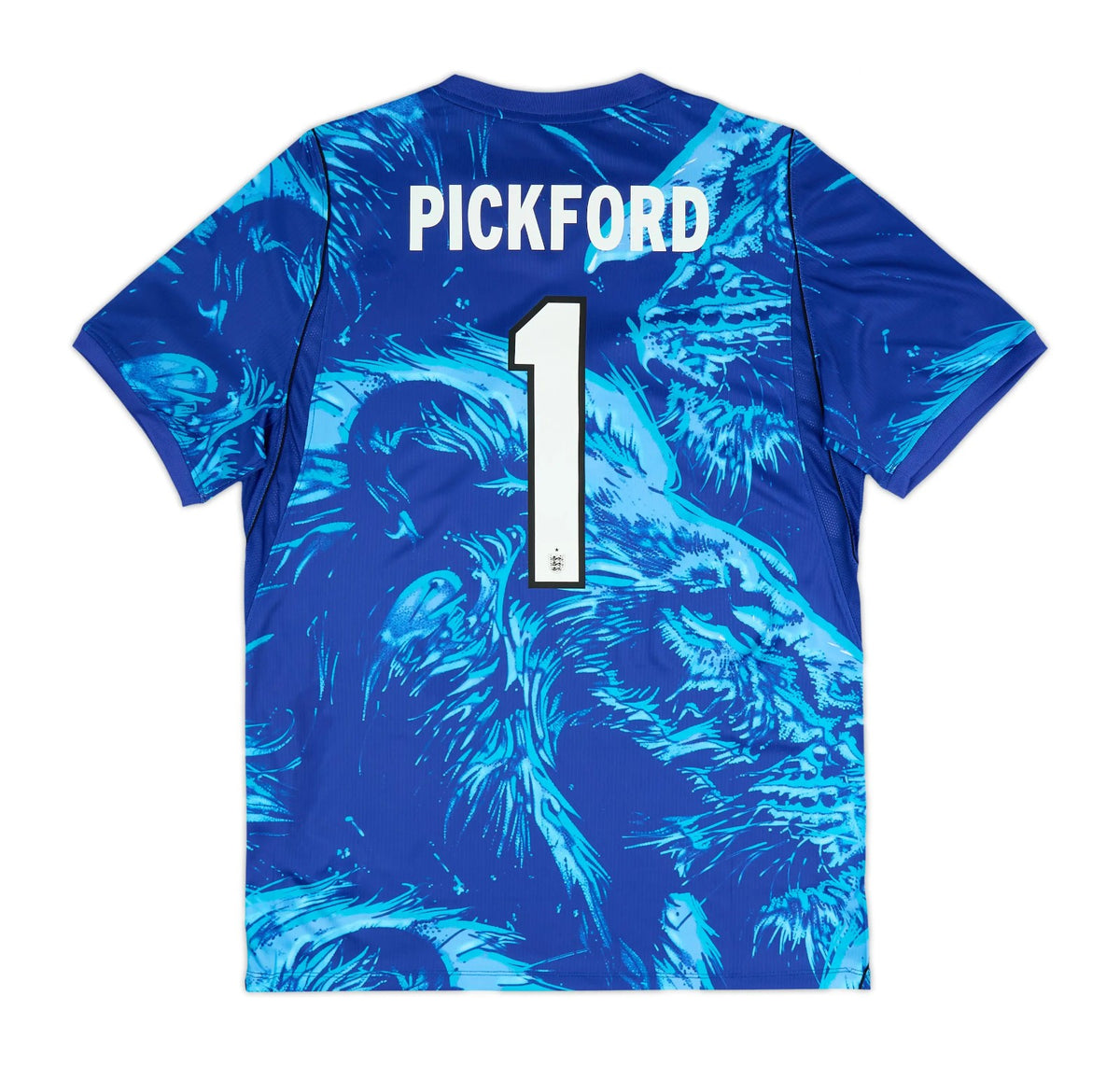 England 2026 blue goalkeeper shirt back with name and number 1