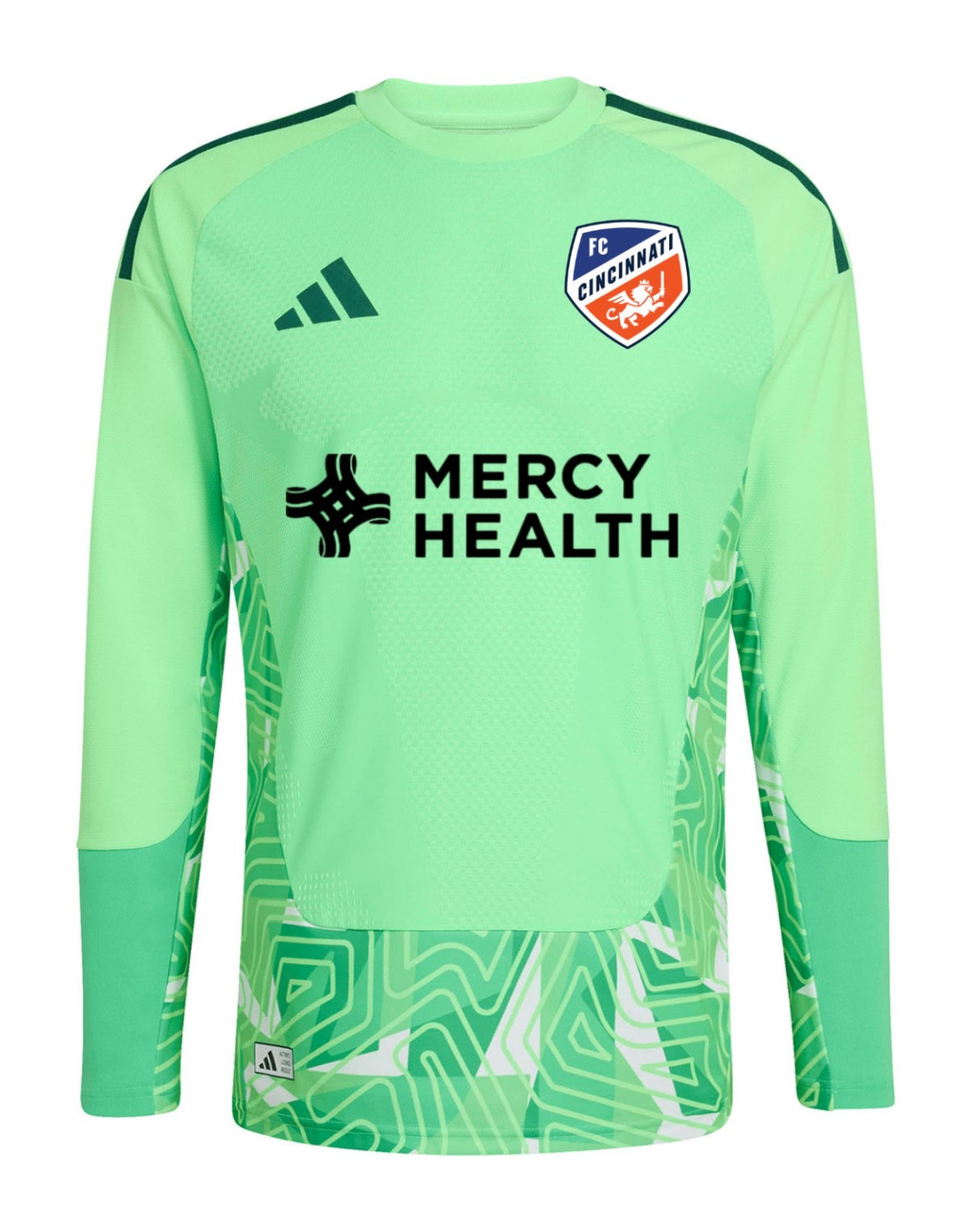 FC Cincinnati 2026 green goalkeeper shirt front, long sleeves