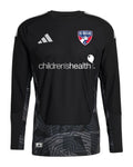 FC Dallas 2026 black goalkeeper shirt front with grey patterned hem