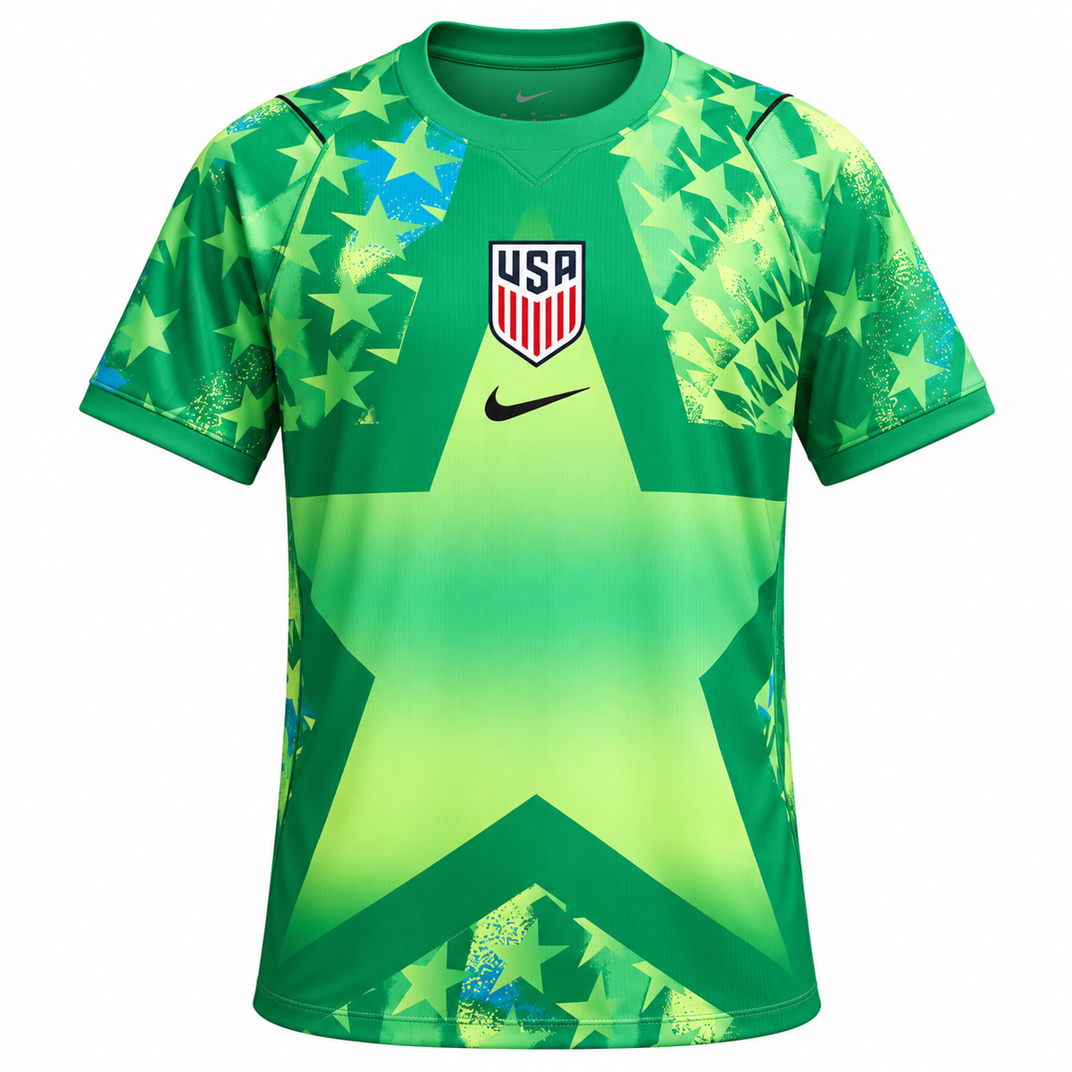 USA 2026 green goalkeeper shirt front with star graphic
