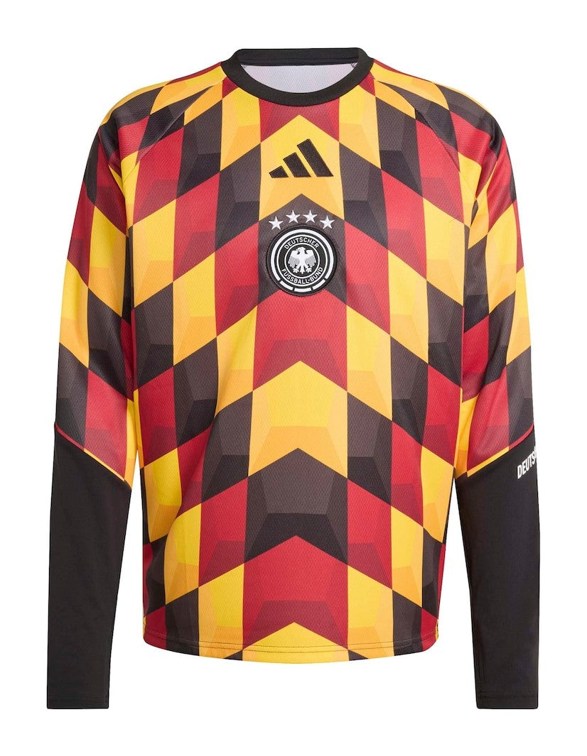 Germany 2026 pre-match home sweatshirt front with geometric print