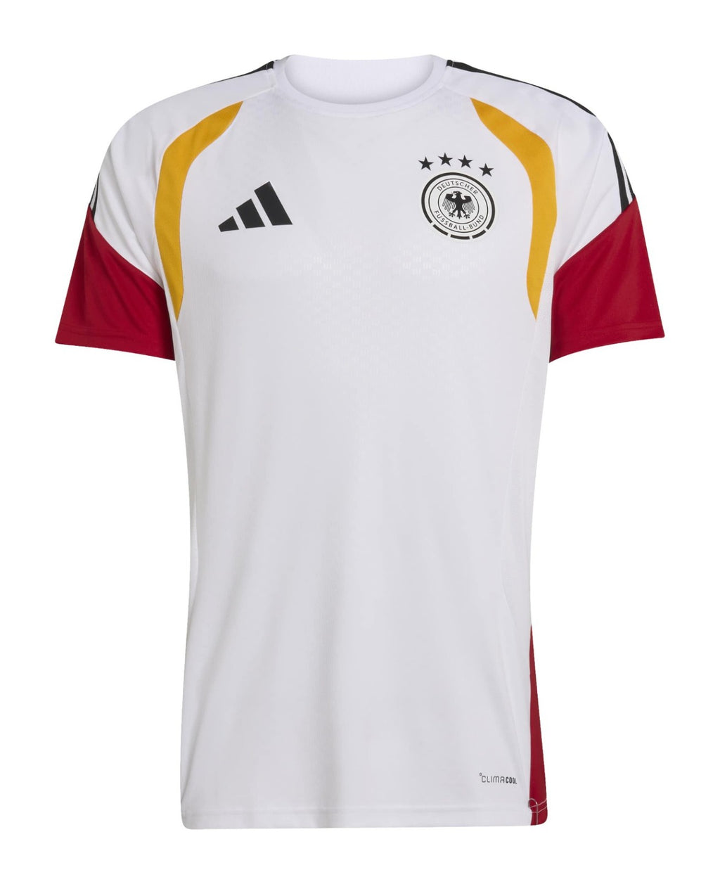 Germany 2026 white training shirt front with red sleeves