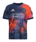 Houston Dynamo 2026 away shirt front, Mission Control kit with satellite map pattern