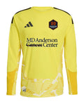 Houston Dynamo 2026 yellow goalkeeper shirt front, long sleeves