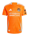 Houston Dynamo 2026 home shirt front, orange with tonal pattern