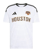 Houston Dynamo 2026 third shirt front, white with HOUSTON wordmark and classic crest