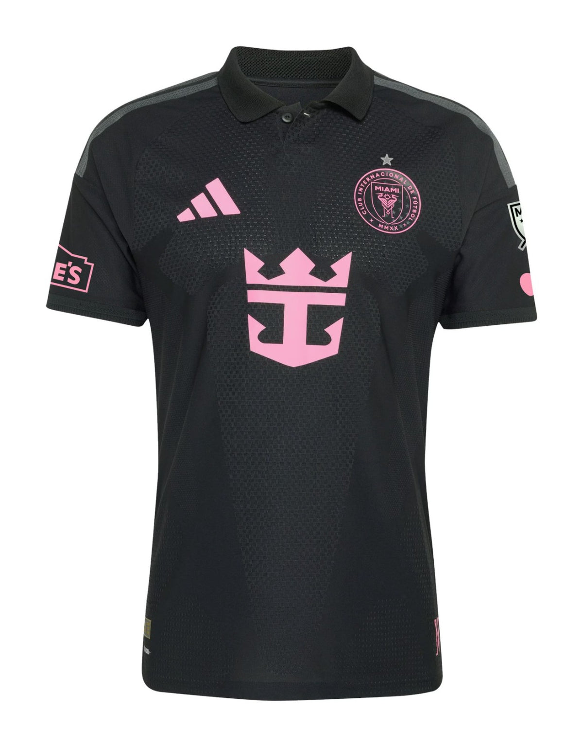 Inter Miami 2026 Presagio away shirt, black with grey shoulder stripes