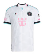 Inter Miami 2026 third shirt front, white Cénit kit with pink and mint trim
