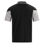 Inter Miami 2026 travel polo shirt back view, black with grey sleeves