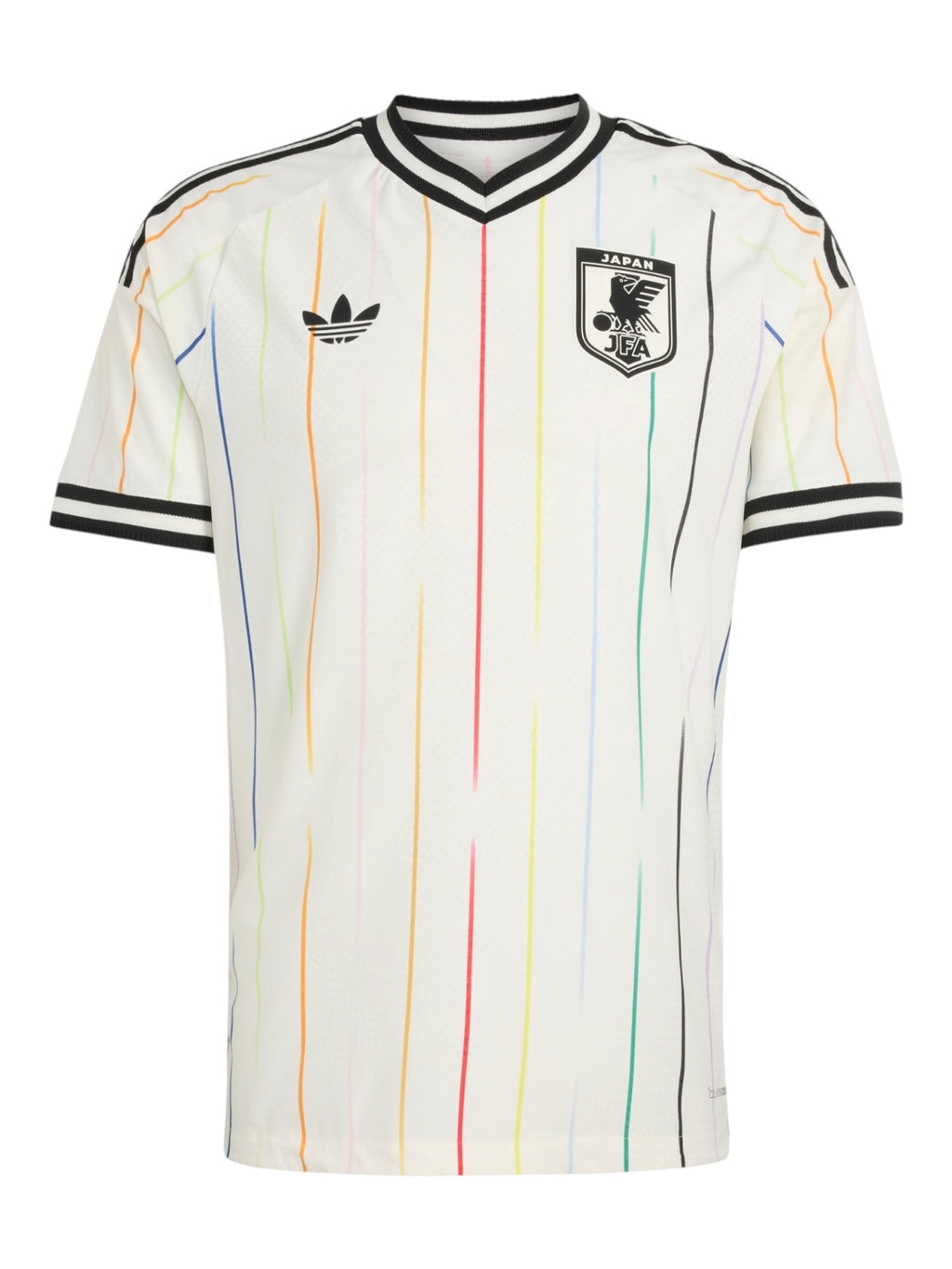 Japan 2026 away shirt front, cream with pinstripes
