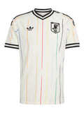 Japan 2026 away shirt front, cream with pinstripes