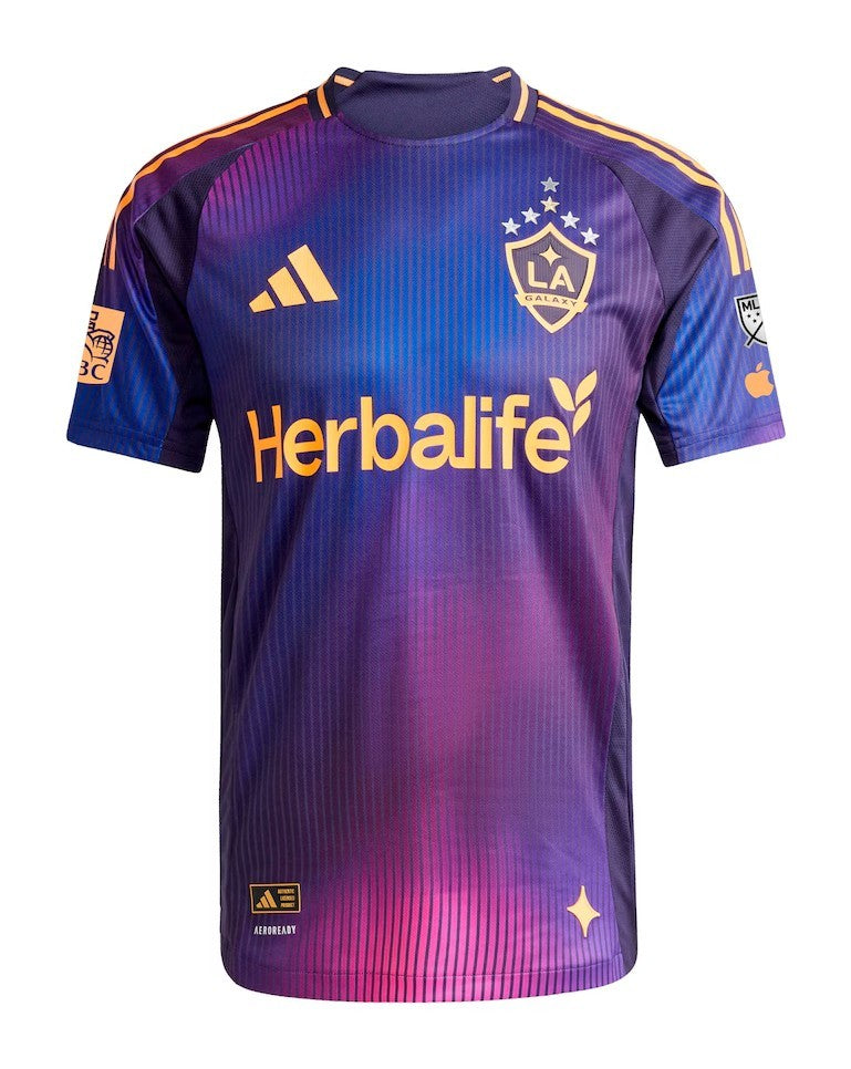 LA Galaxy 2026 away shirt front, purple Rizon kit with gradient