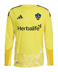 LA Galaxy 2026 yellow goalkeeper shirt front, long sleeves