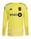 Los Angeles FC 2026 yellow goalkeeper shirt front, long sleeves