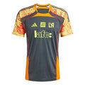 Los Angeles FC 2026 travel shirt front, charcoal with colourful sleeves