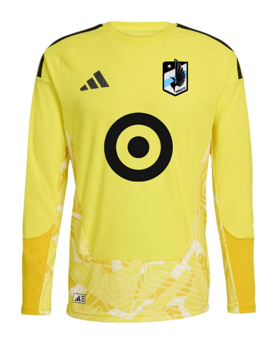Minnesota United 2026 yellow goalkeeper shirt front, long sleeves