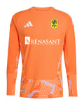 Nashville SC 2026 orange goalkeeper shirt front, long sleeves
