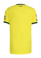 Nashville SC 2026 home shirt back view, yellow with wave pattern