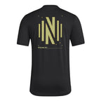 Nashville SC 2026 travel shirt back view, black