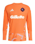 New England Revolution 2026 orange goalkeeper shirt front, long sleeves