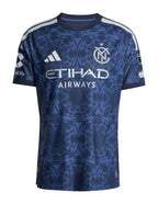 New York City FC 2026 away shirt front, deep blue All Nations kit