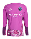 New York City FC 2026 pink goalkeeper shirt front with purple sleeves