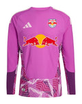 New York Red Bulls 2026 pink goalkeeper shirt front with purple sleeves