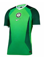 Nigeria 2026 home shirt front, bright green with dark green sides