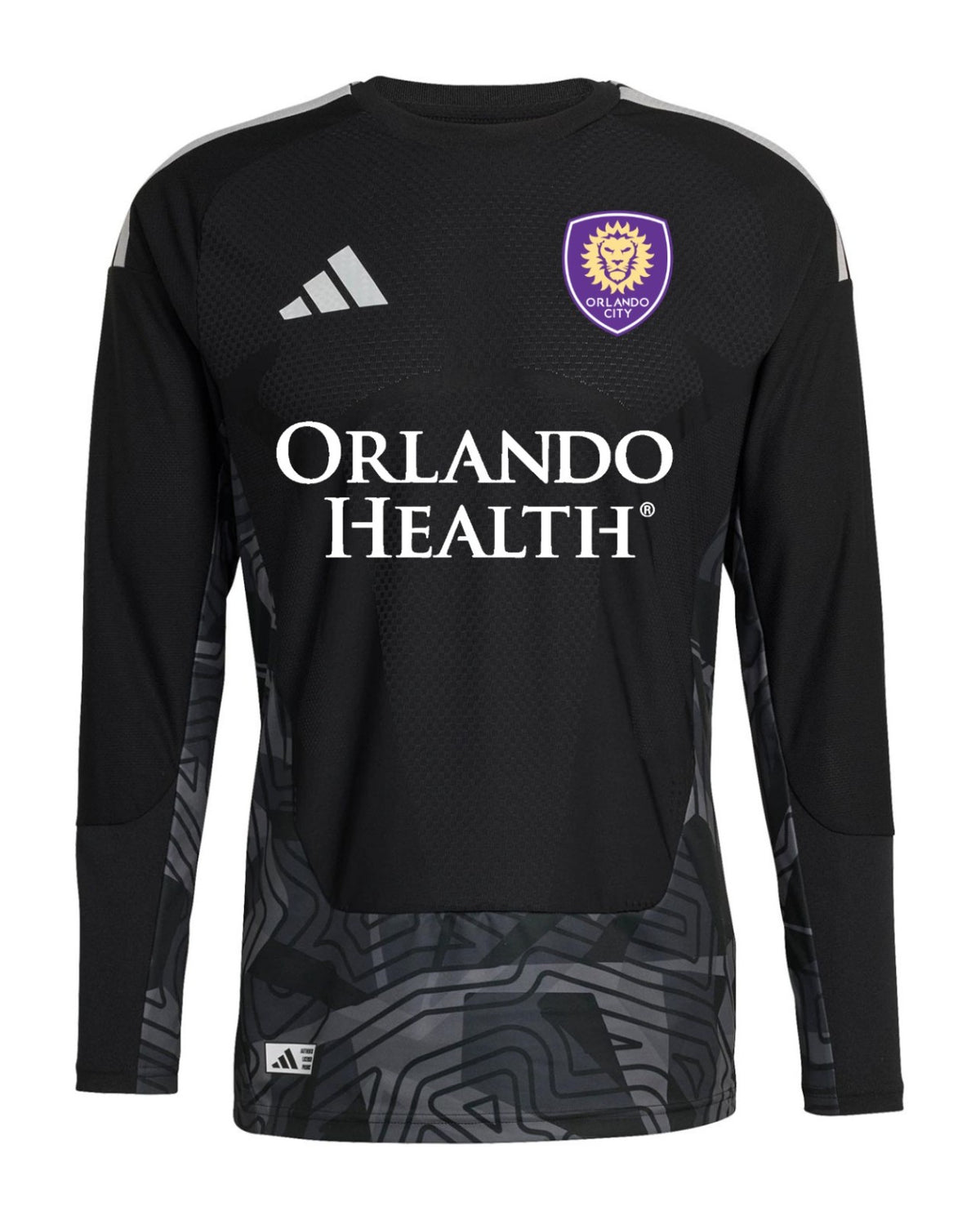Orlando City 2026 black goalkeeper shirt front, long sleeves