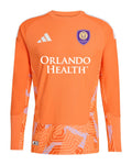 Orlando City 2026 orange goalkeeper shirt front, long sleeves