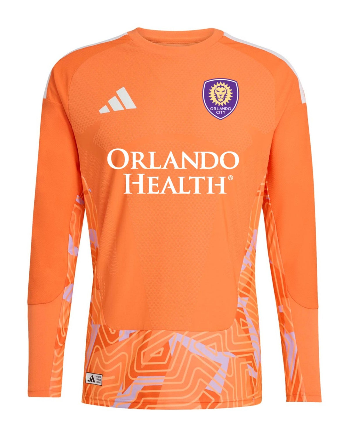 Orlando City 2026 orange goalkeeper shirt front, long sleeves