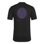 Orlando City 2026 black travel shirt back with lion crest