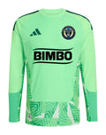 Philadelphia Union 2026 green goalkeeper shirt front, long sleeves