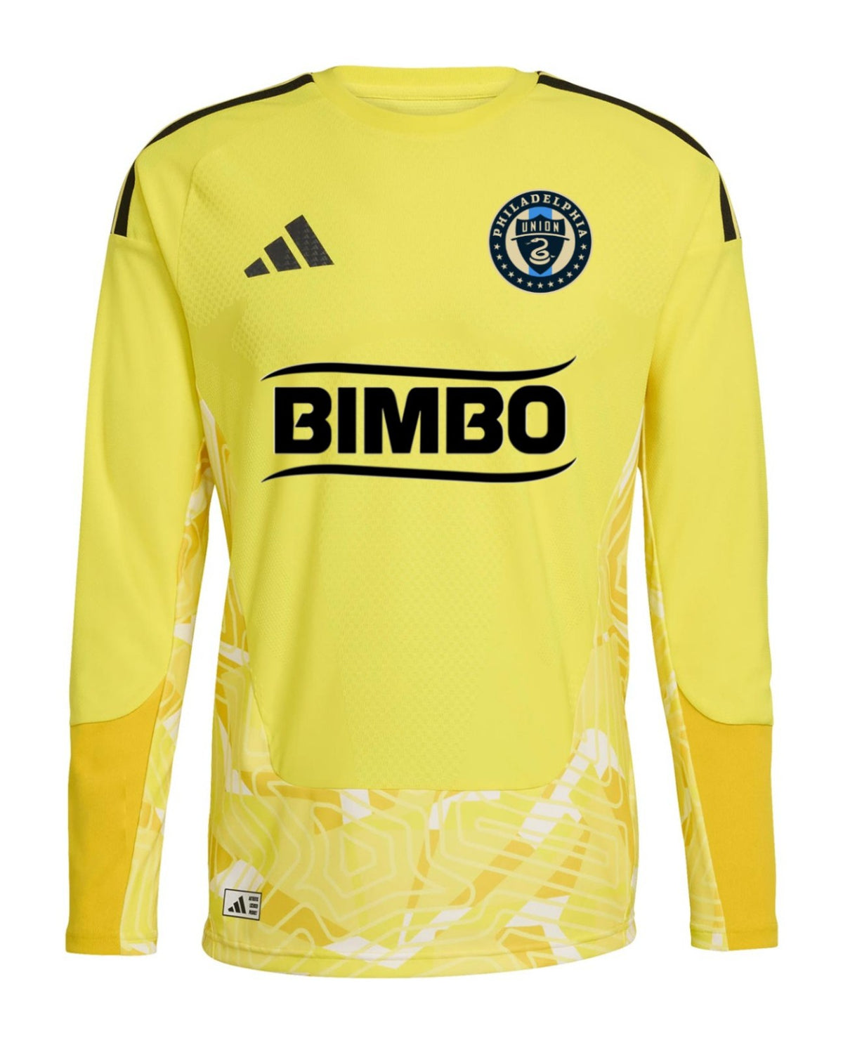 Philadelphia Union 2026 yellow goalkeeper shirt front, long sleeves