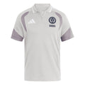 Philadelphia Union 2026 travel polo shirt front, light grey with contrast shoulders