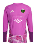 Portland Timbers 2026 pink goalkeeper shirt front, long sleeves