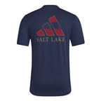 Real Salt Lake 2026 navy training shirt back with SALT LAKE graphic