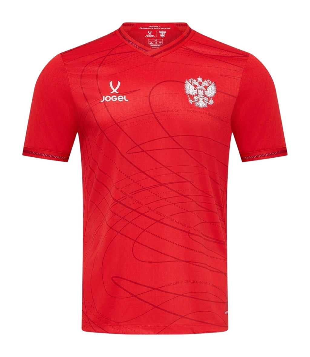 Russia 2026 home shirt front, red with eagle crest